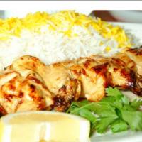 چلو جوجه کباب زعفرانی