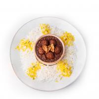 چلو خورشت فسنجان با گوشت