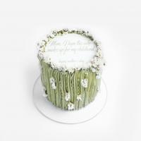 کیک شکوفه سبز