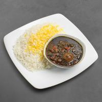 چلو خورشت قورمه سبزی