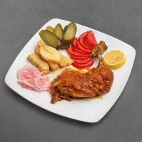 خوراک مرغ سس پز (ران)