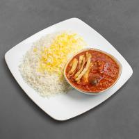 چلو خورشت قیمه سیب زمینی