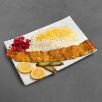 چلو ماهی قزل آلا کبابی