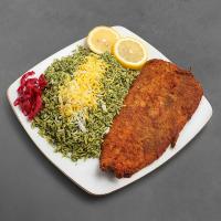 شوید پلو ماهی سرخ شده