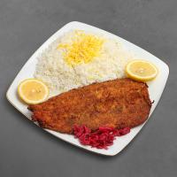 چلو ماهی قزل آلا سرخ کرده