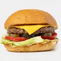 چیز برگر ذغالی