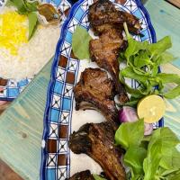 چلو کباب شیشلیک گوسفندی