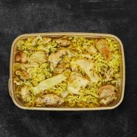 کلم پلو شیرازی با مرغ از چلوپز