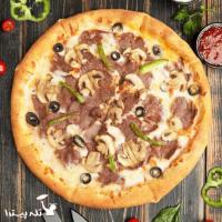 پیتزا سیر و استیک یکنفره