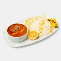 چلو خورشت قیمه سیب زمینی معمولی