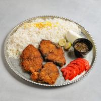 چلو ماهی شیر سرخ شده