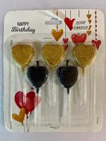 شمع قلب پایه کوتاه