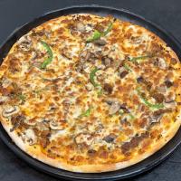 پیتزا گوشت و قارچ