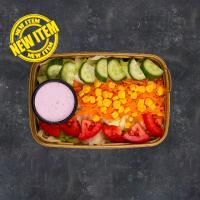 سالاد فصل با سس صورتی از چلوپز