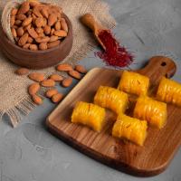 باقلوا شیرعسلی| انگشتی زعفرانی( 700 گرم، 21 عدد)