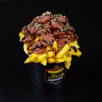 سیب زمینی سرخ شده و سوسیس