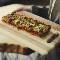 پیتزا قارچ و گوشت آمریکایی