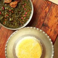 چلو خورشت قورمه سبزی