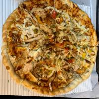 پیتزا تک نفره مرغ و قارچ