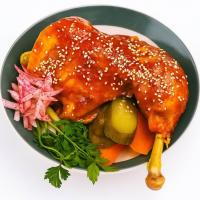 خوراک مرغ سرخ شده (ران)