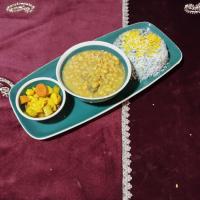شوید پلو با گوشت و لوبیا