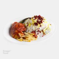 زرشک پلو با مرغ سس پز نرمال (ران)