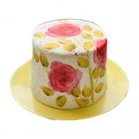 کیک نقش گل کوچک