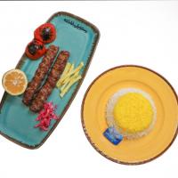 چلو کباب کوبیده معمولی