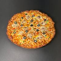 پیتزا گوشت و قارچ ایتالیایی