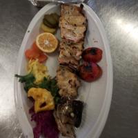 چلو ماهی قزل آلا کبابی