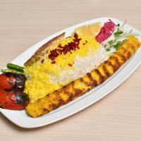 چلو کباب کوبیده مرغ