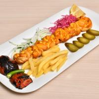 خوراک کباب مرغ چوبی