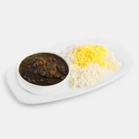 چلو خورشت قورمه سبزی