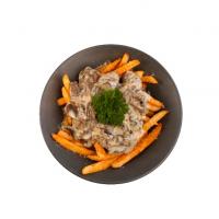 فرایز با سس قارچ