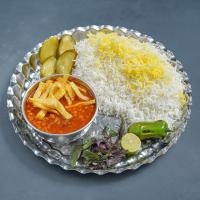 چلو خورشت قیمه سیب زمینی