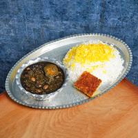چلو خورشت قورمه سبزی