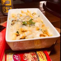 سیب زمینی با قارچ و پنیر