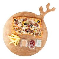 پیتزا سیر و استیک آمریکایی