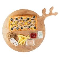 پیتزا گوشت و قارچ آمریکایی