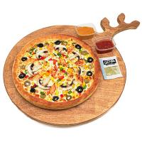 پیتزا مرغ و قارچ آمریکایی