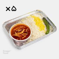 چلو خورشت قیمه سیب زمینی