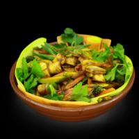 بشقاب سبزیجات با میگو