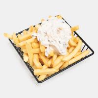 سیب زمینی سرخ کرده با سس قارچ