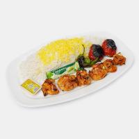 چلو جوجه کباب ران زعفرانی