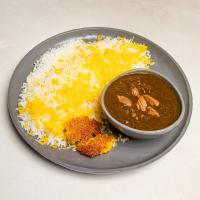 چلو خورشت قورمه سبزی