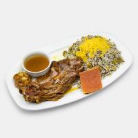 باقلا پلو با گردن گوسفندی بهراه دیس گود