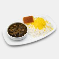 چلو خورشت قورمه سبزی