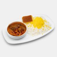 چلو خورشت قیمه سیب زمینی