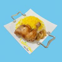 چلو مرغ سرخ شده (ران)