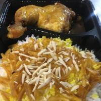 شیرین پلو با مرغ دمی